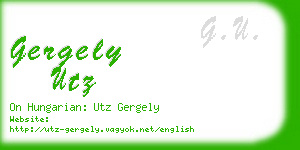 gergely utz business card